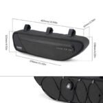 Rockbros TL003 ROAD TO SKY 2L Frame Bag Waterproof – Black - Image 6