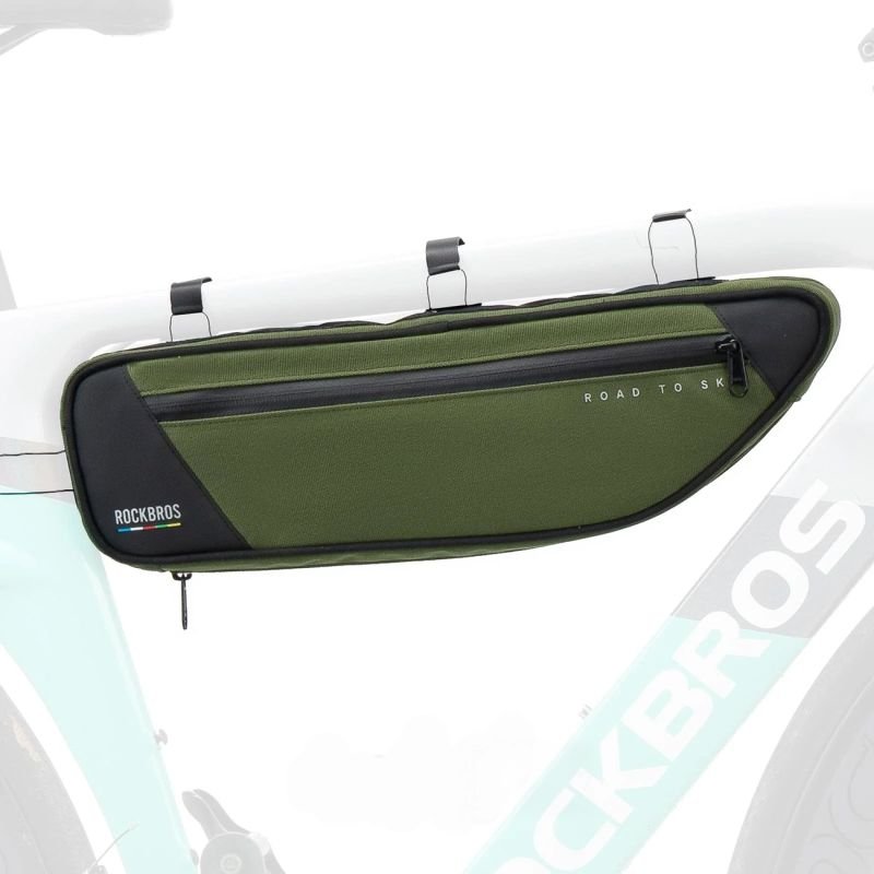 lupin-wear-ca-rockbros-tl003-road-to-sky-2l-frame-bag-waterproof-green-3124344 Rockbros TL003 ROAD TO SKY 2L Frame Bag Waterproof - Green - Image 1