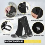 ROCKBROS waterproof gaiters TT014 black XL - Image 4