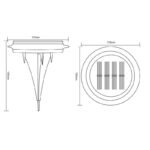 SOLAR DISC LAMPS FOR GROUND OR WALL MOUNTING 2 PCS - Image 5