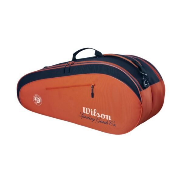 Wilson Roland Garros 2026 Team 6PK Tennis Bag Orange and Navy Blue WR8053301001