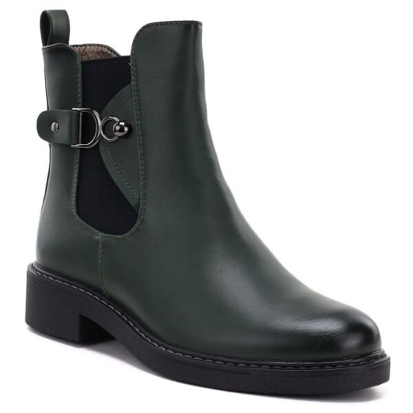 Womens ankle boots, insulated, green, M.Daszyński SA252-7