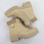 Womens beige ankle boots on a block heel Rieker 74532-60 - Image 6