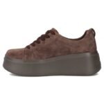 Womens brown leather platform shoes Filippo 6246 - Image 4