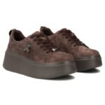 Womens brown leather platform shoes Filippo 6246 - Image 5