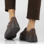 Womens brown leather platform shoes Filippo 6246 - Image 7