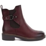 Womens Chelsea boots, insulated, burgundy M.Daszyński SA252-7 - Image 2