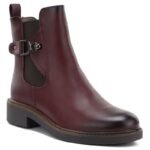 Womens Chelsea boots, insulated, burgundy M.Daszyński SA252-7