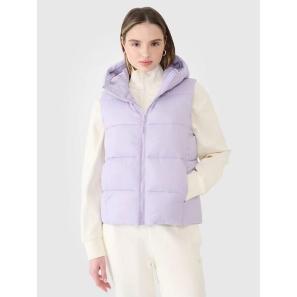 Womens down vest with synthetic filling 4FWSS25TVJAF183-52S