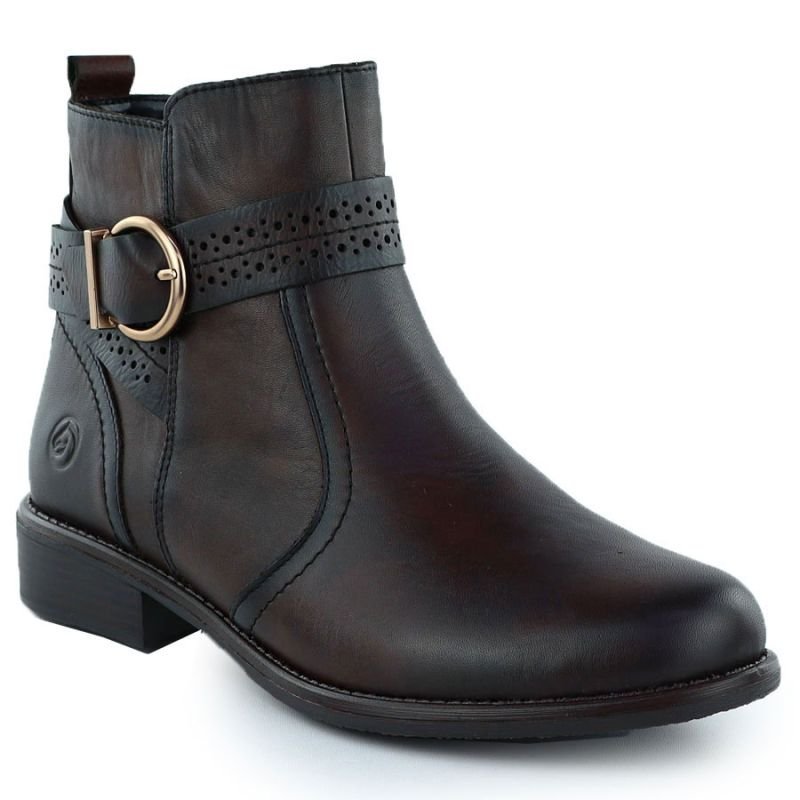 lupin-wear-ca-women-s-leather-ankle-boots-with-buckle-brown-remonte-rieker-d0f81-25-1786117 Womens leather ankle boots with buckle brown Remonte Rieker D0F81-25 - Image 1