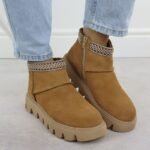Womens leather ankle boots with zipper Rieker W2074-24 - Image 5