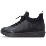 Womens leather insulated ankle boots black Remonte Rieker D2V06-35 - Image 3