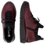 Womens leather insulated ankle boots, burgundy Remonte Rieker D2V06-35 - Image 5