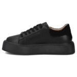 Womens leather platform sneakers, black, Filippo DP6119 - Image 3