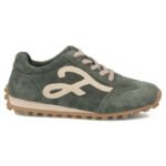 Womens leather shoes, suede sneakers, green Filippo DP7961 - Image 2