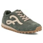 Womens leather shoes, suede sneakers, green Filippo DP7961