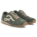 Womens leather shoes, suede sneakers, green Filippo DP7961 - Image 4