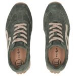 Womens leather shoes, suede sneakers, green Filippo DP7961 - Image 5