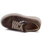 Womens leather suede platform shoes brown Jezzi 26PB18-566 - Image 4