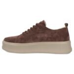 Womens leather suede sneakers brown Filippo DP8343 - Image 3