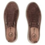 Womens leather suede sneakers brown Filippo DP8343 - Image 5