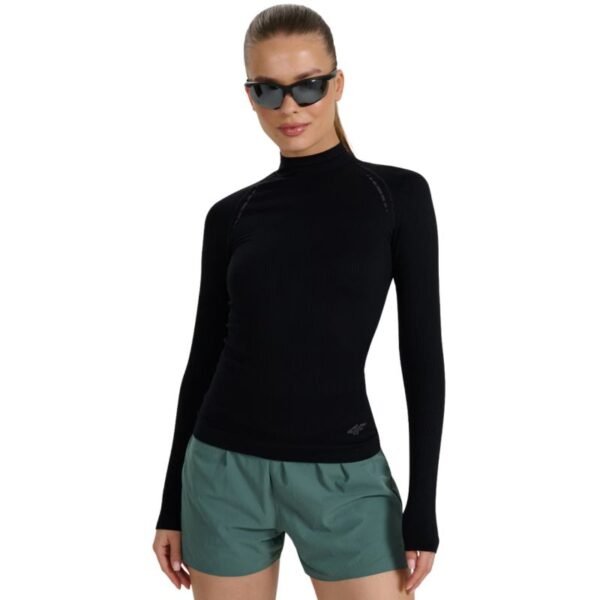 Womens longsleeve t-shirt 4F F419 deep black 4FWAW25TFLOF419 20S