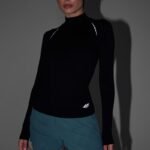 Womens longsleeve t-shirt 4F F419 deep black 4FWAW25TFLOF419 20S - Image 8