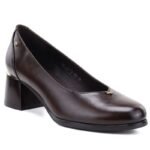 Womens pumps, chocolate high heels, Potocki 25-12712