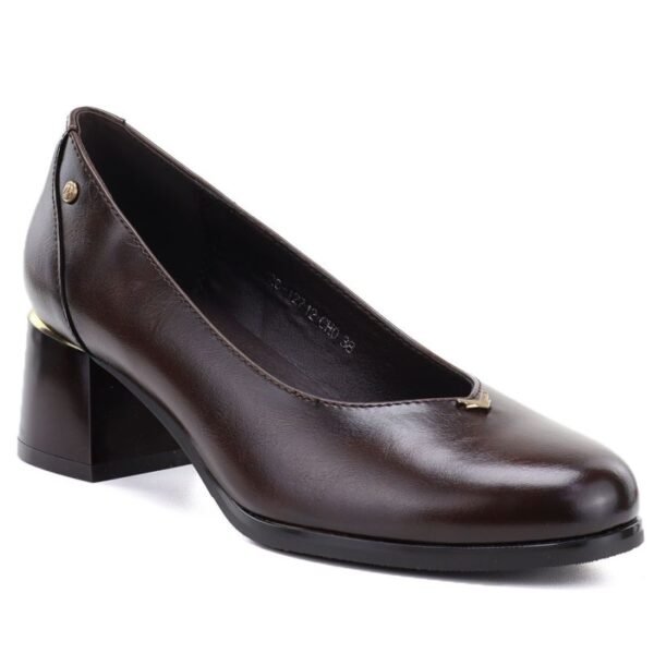 Womens pumps, chocolate high heels, Potocki 25-12712
