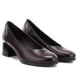 Womens pumps, chocolate high heels, Potocki 25-12712 - Image 4