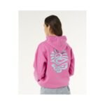 Womens RIP CURL Icons Of Surf Heritage Hoodie Pink - Image 2