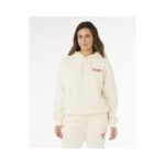 Womens RIP CURL Surf Puff Heritage Hoodie Beige