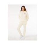 Womens RIP CURL Surf Puff Heritage Hoodie Beige - Image 4