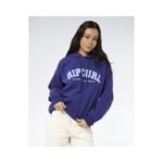 Womens RIP CURL Varsity Hoodie Blue - Image 3
