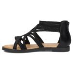 Womens Roman sandals, black, Filippo DS7897 - Image 3