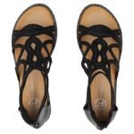 Womens Roman sandals, black, Filippo DS7897 - Image 4