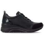 Womens wedge sneakers black Remonte Rieker D0T22-03 - Image 2